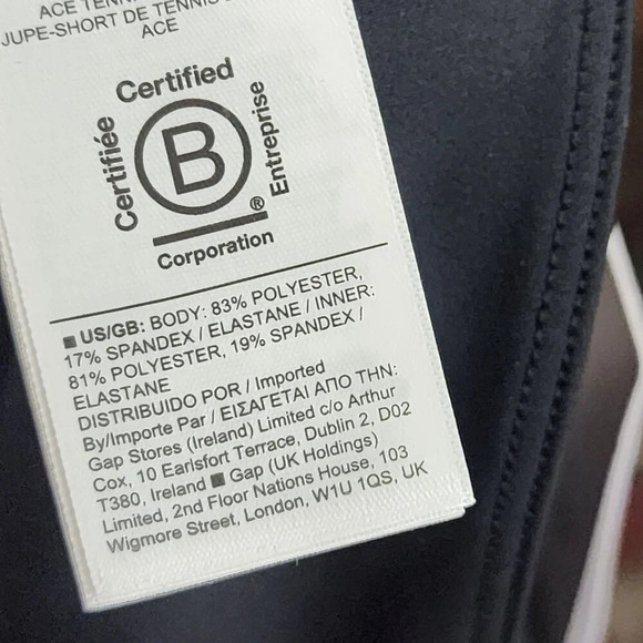 NWT Athleta Ace Tennis Skort 2X Black Polyester & Spandex  27CT - Picture 5 of 10